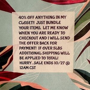 40% off sale!!